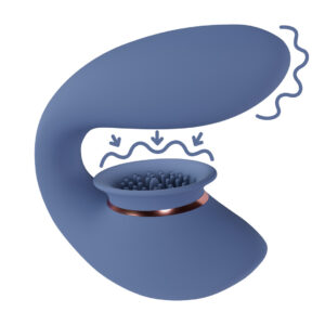 Twitch 3 - Oplaadbare Vibrator en Suction - Blauw/Grijs
