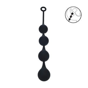 Siliconen Waterdruppel Anale Ballen - XL - 50mm - Zwart