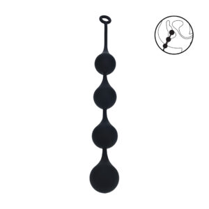 Siliconen Waterdruppel Anale Ballen - XXL - 60mm - Zwart