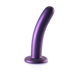 Zachte Silicone G-Spot Dildo - 6'' / 14,5 cm - Metallic Paars