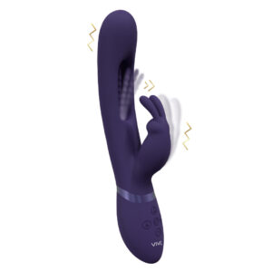 Mika - Triple Motor - Vibrerende Rabbit met Innovatieve G-Spot Flapper Stimulator - Paars