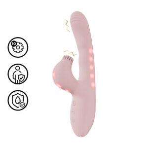 Andria - G-Spot Vibrerende en Tik Clit Stimulator met LED - Roze