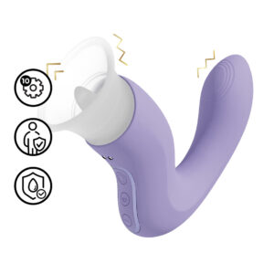 CallaLily - G-Spot Tap Vulva Borstzuiger en Tong Stimulator - Lavendel