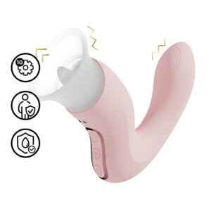 CallaLily - G-Spot Tap Vulva Borstzuiger en Tong Stimulator - Roze